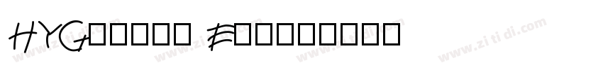 HYGothic Extra字体转换
